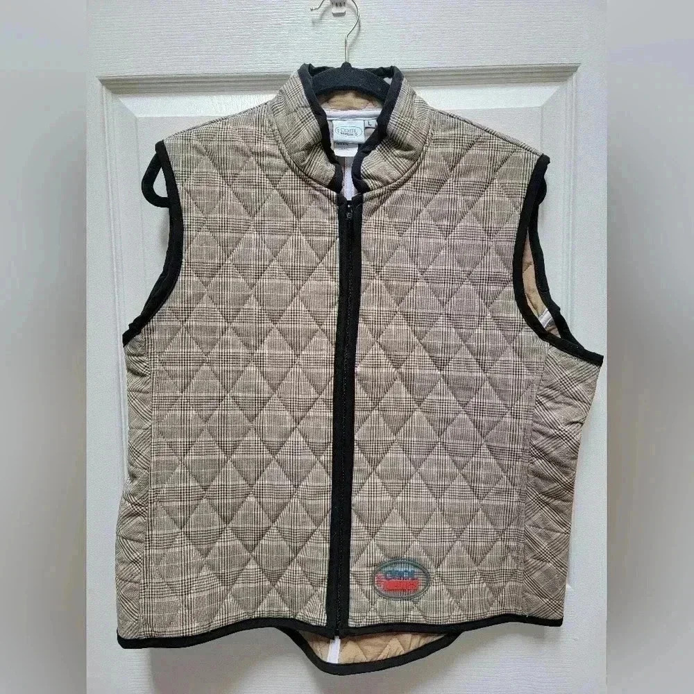 Cool Medics Mens Plaid Quilted Vest Size Large